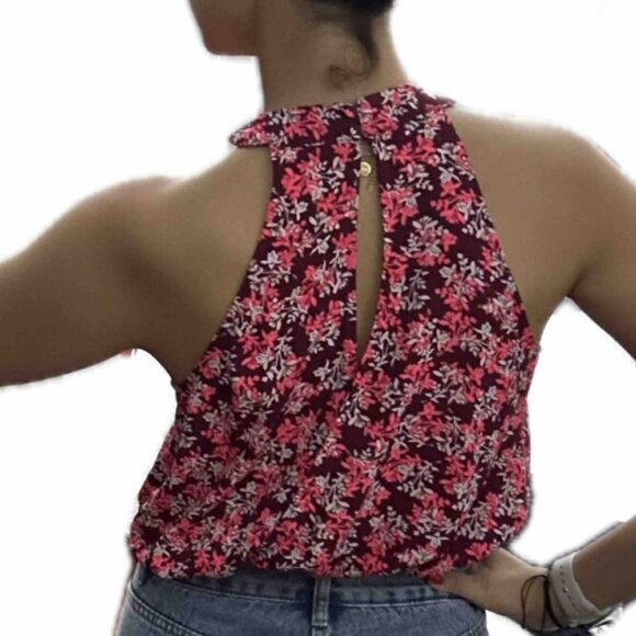 Express sleeveless lightweight floral blouse top XXS NWOT NEW - Picture 7 of 8